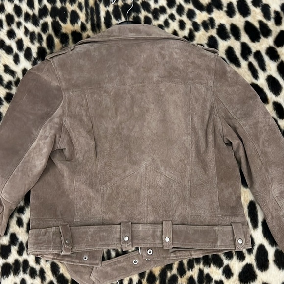 Blank NYC Taupe Suede Moto Jacket - Picture 5 of 10
